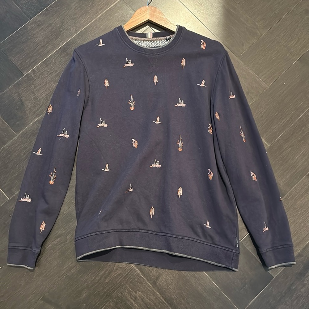 BEAUTIFUL VINTAGE Ted Baker London Embroidered Crewneck (Size 4)